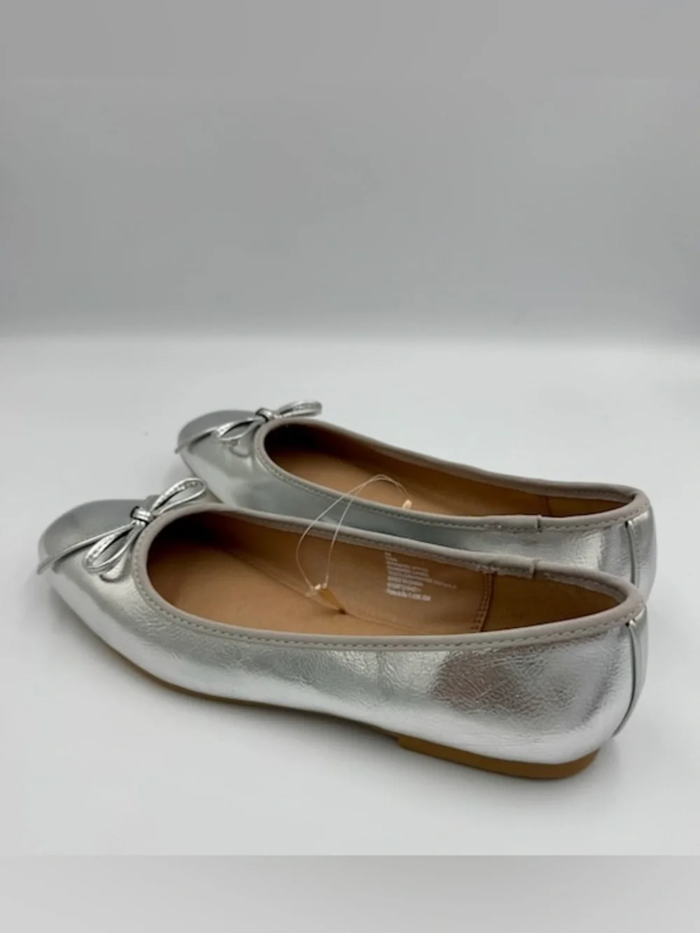 Madden NYC Silver Metallic Ballet Flats Zion Size 8 NEW